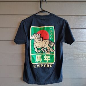Empyre Navy Blue Tee with Horse Graphic